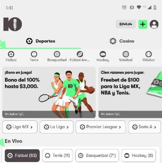 Deportes en 10Bet México